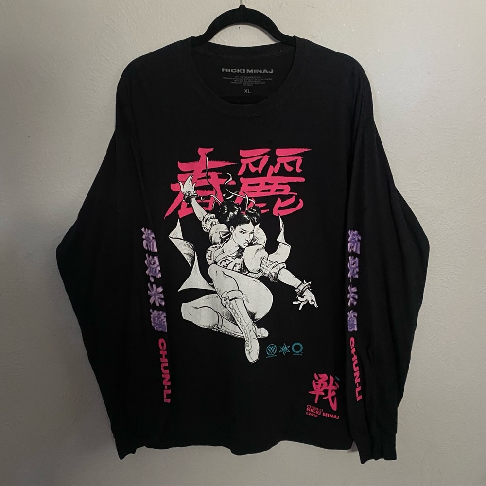 rare limited edition nicki minaj chun li long sleeve